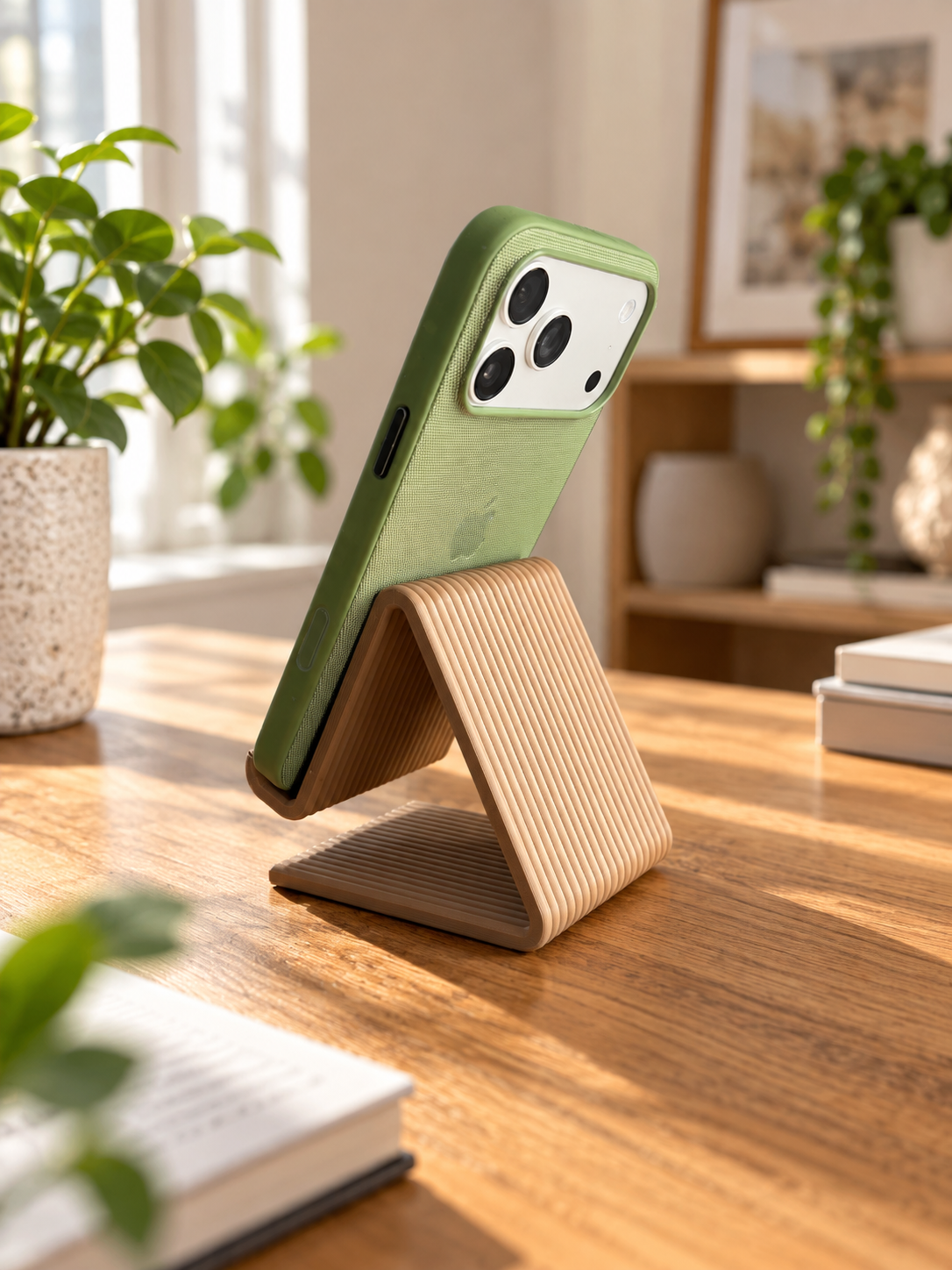 Phone Stand, Phone Holder, Desk Phone Stand, Minimalist Cell Phone Stand, Smartphone Stand, Tablet Stand, Home Office Decor